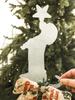 Christmas Acrylic Dog Tree Topper Cute Dog Holding Star Design Ornaments Xmas Tree Hanging Decor for Home & Holiday Party Gift