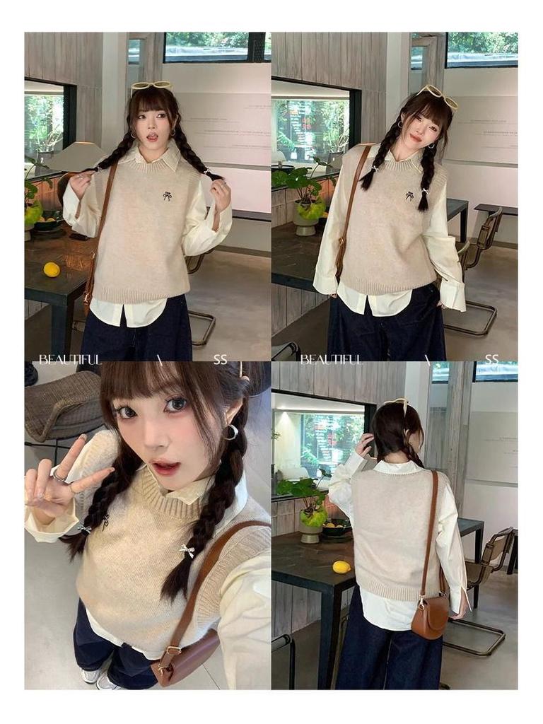 Women's Spring 2025 Sweater Vest: Stylish Layering Piece for Petite Frames