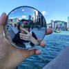 2Pcs Round Convex Mirror Travel Selfie Photo Props High-Definition Mirror Portable Makeup Mirror Handheld Photography Mirrors
