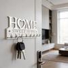 Home Key Holder Wall Mount Iron Geometric Decor For Office Organization