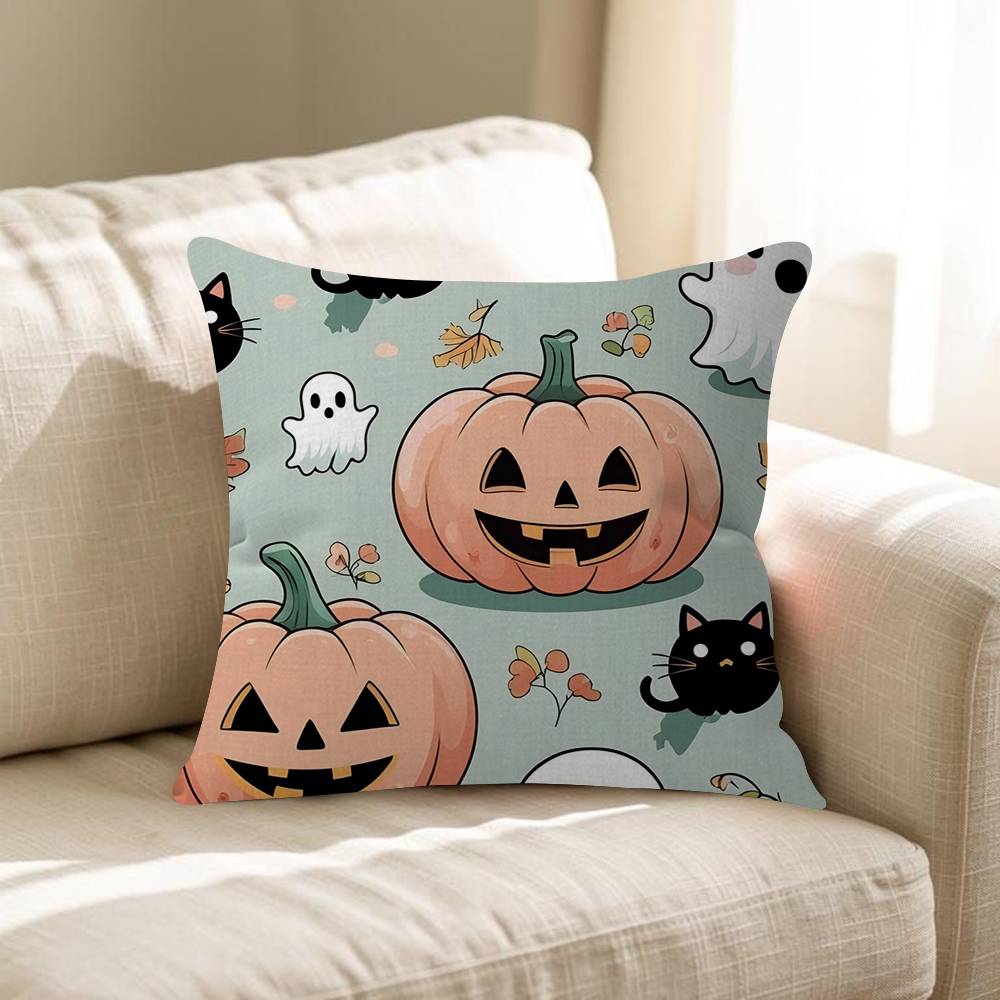 Pumpkin Ghost Cushion Cover Decorative Pillow Sofa Home Decor Case Pillow Cases