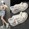 Casual Small White Shoes Women 2025 Autumn and Winter New Fashion Thick Sole Big Head Bread Shoes Canvas Board Shoes