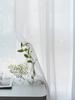 1pc Modern Solid Colour Sheer Curtain, Curtains for Living Room, Bedroom, Home Decoration, French Window Screen Grommet Top