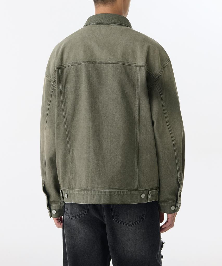 Musinsa Standard Pigment Oversized Denim Trucker Jacket [Khaki]