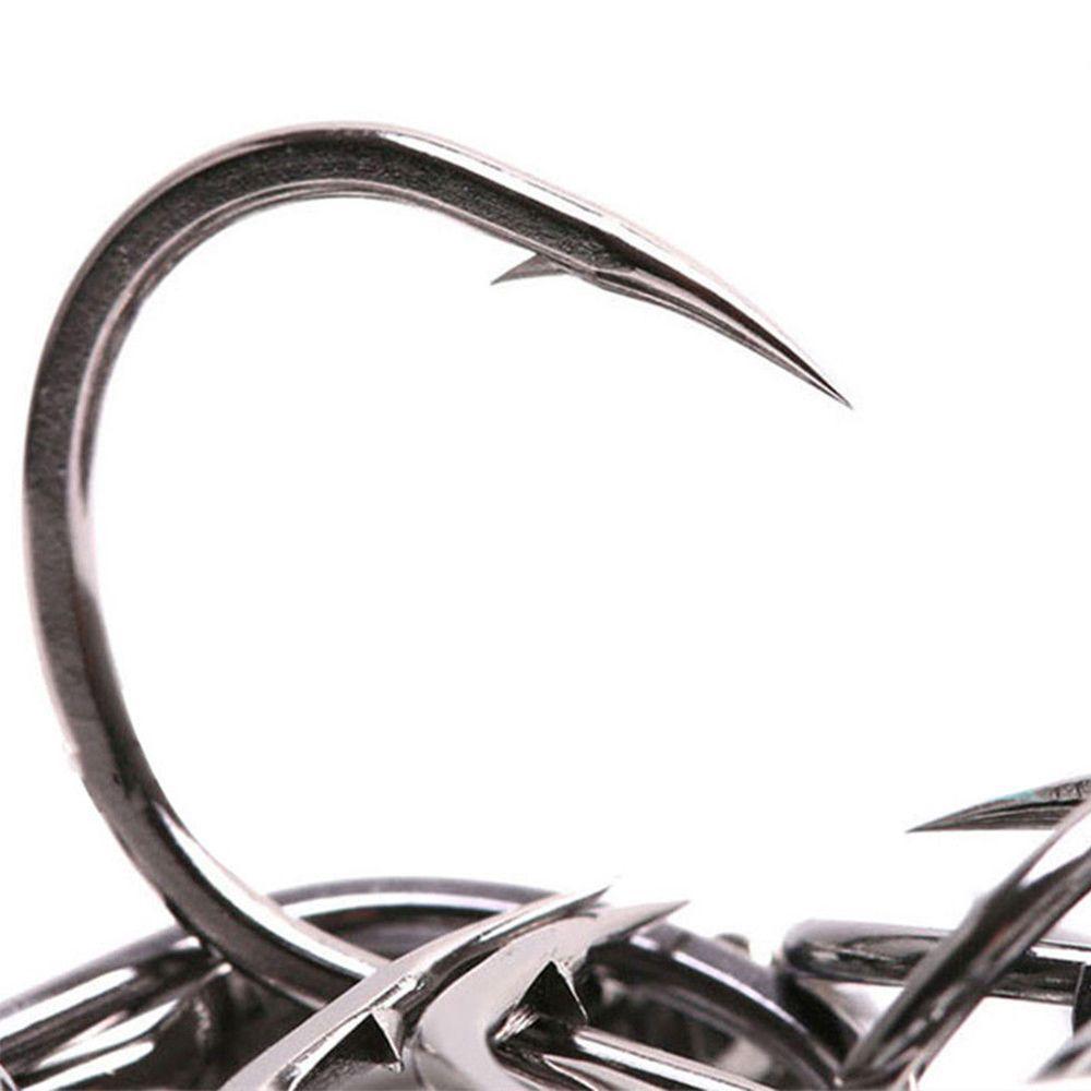 100PCS/SET High Quality Perforated Carbon Steel Fish Bait Durable Head Fishook Fishing Hooks