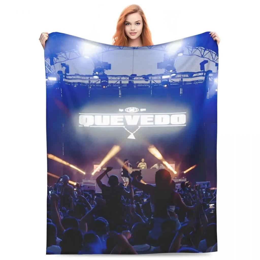 Singer Quevedo Blankets Reggaeton Latin Pop Latin Trap Plush Novelty Breathable Throw Blankets for Coverlet Spring/Autumn