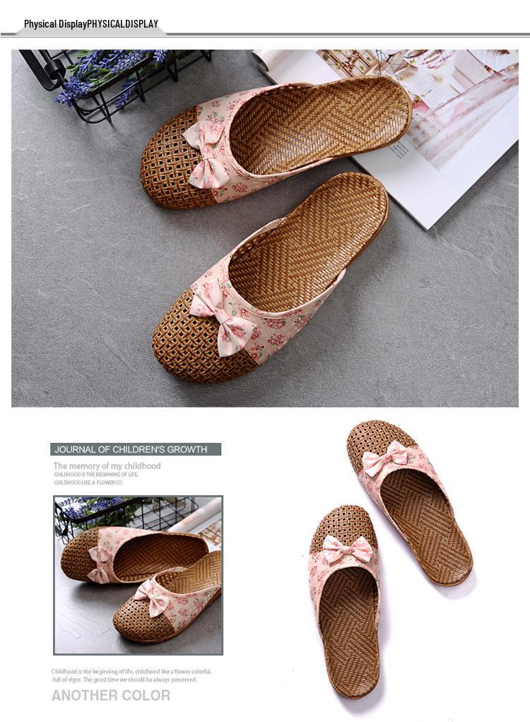 Unisex Summer Indoor Non-Slip Linen Slippers