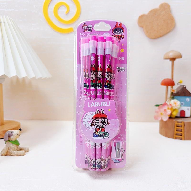 Sanrio Labubu Pencils & Sharpener Set – Creative Student Stationery for Smooth Writing