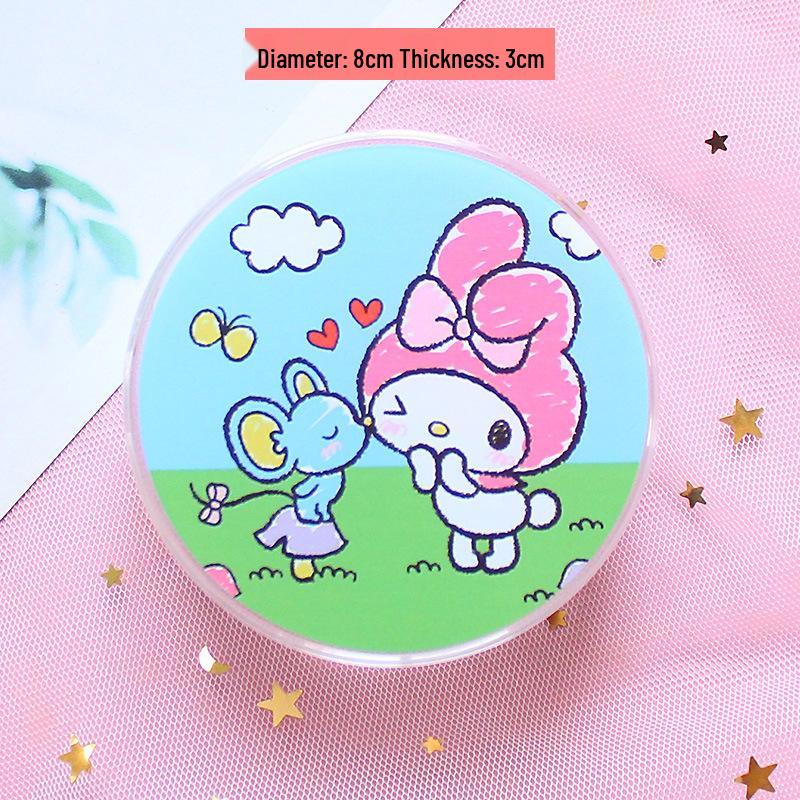Transparent Cartoon Storage Box: Cute Round Organizer for Snacks, Candy, Gifts, or Cosmetics.