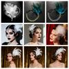 Vintage Cosplay Dress Headwear Crystal 1920s Hair Accessories Feather Headband  Stage Performance