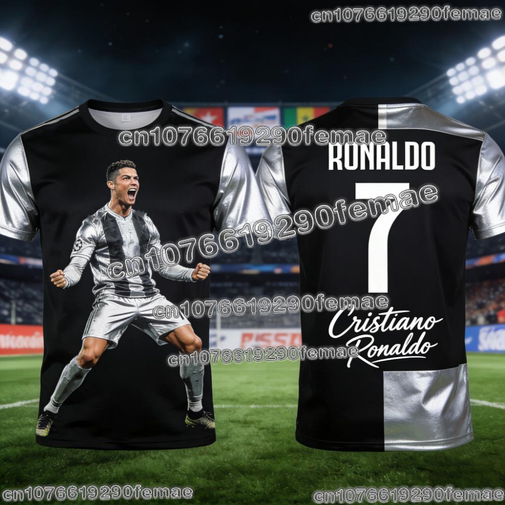 2026 Ronaldo #7 Taraftar Versiyonu Futbol Forması Yetişkinler ve Çocuklar İçin Nefes Alabilir ve Rahat Yazlık Futbol Antrenman Forması