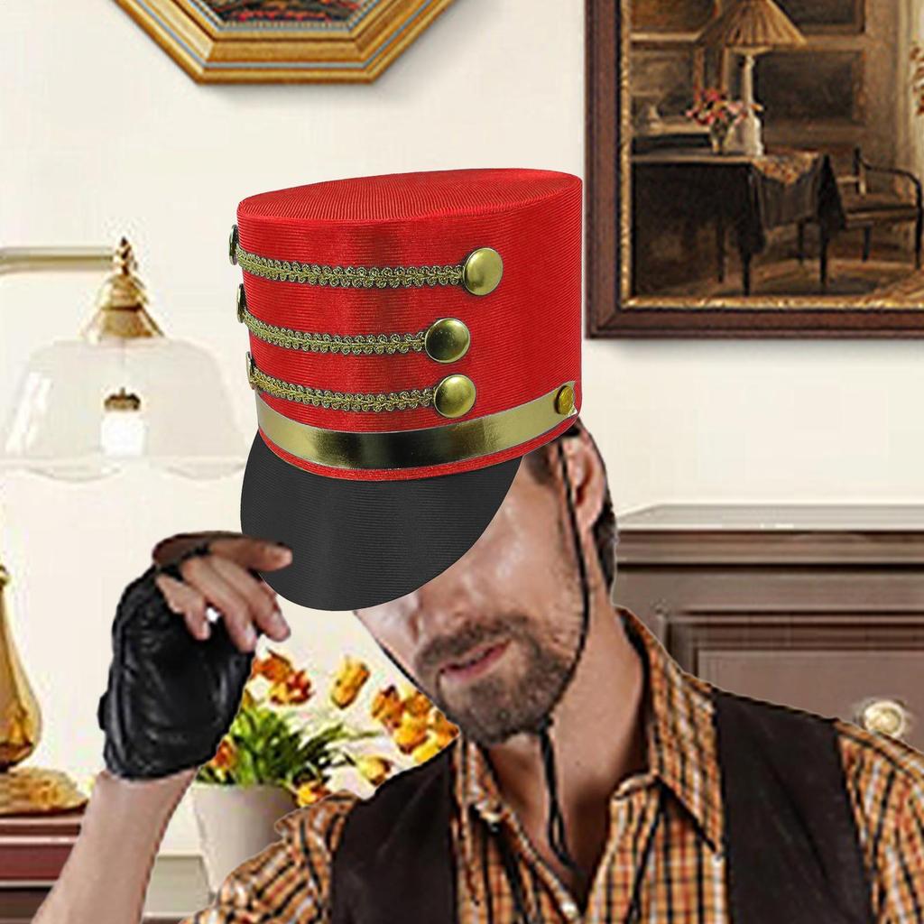 Nutcracker Toy Soldier Hat Soldier Band Major Cosplay Accessory Hat Creative Adults Costume Nutcracker Hat Performance Cosplay