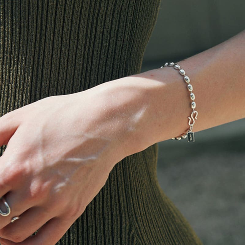 Green [925 Silver] Eight.silver.89 / Barley Bracelet