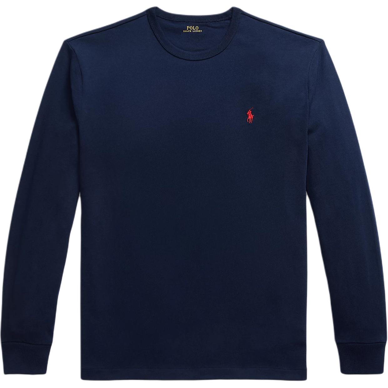 

Мужская футболка с длинным рукавом классического кроя Polo Ralph Lauren Топы темно-синий 710970697-003 S