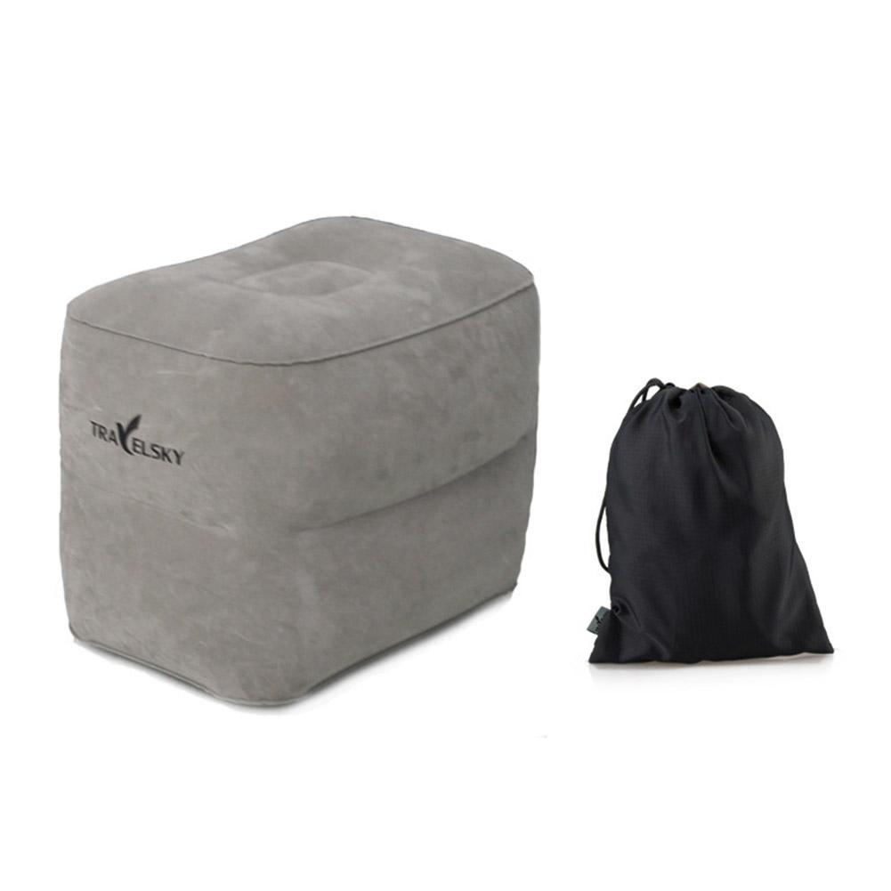 PVC Inflatable Travel Pillow Footrest Sleep Resting Pillows Foot Pad Step Stool Tourist Stool For Airplanes Trains Kids Bed