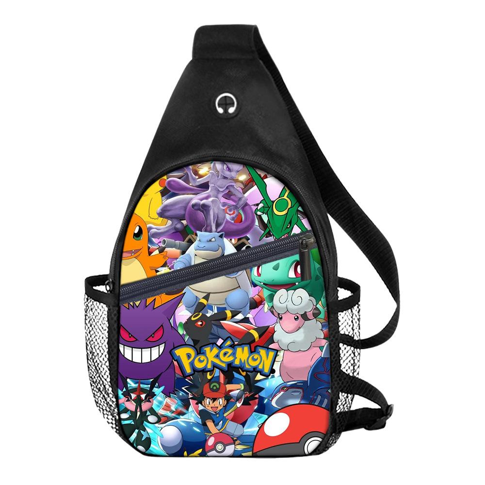 Breast Bag Men'S And Women'S Sports Travel Versatile Casual Shoulder Bag Multifunctional Messenger Bag Cartoon