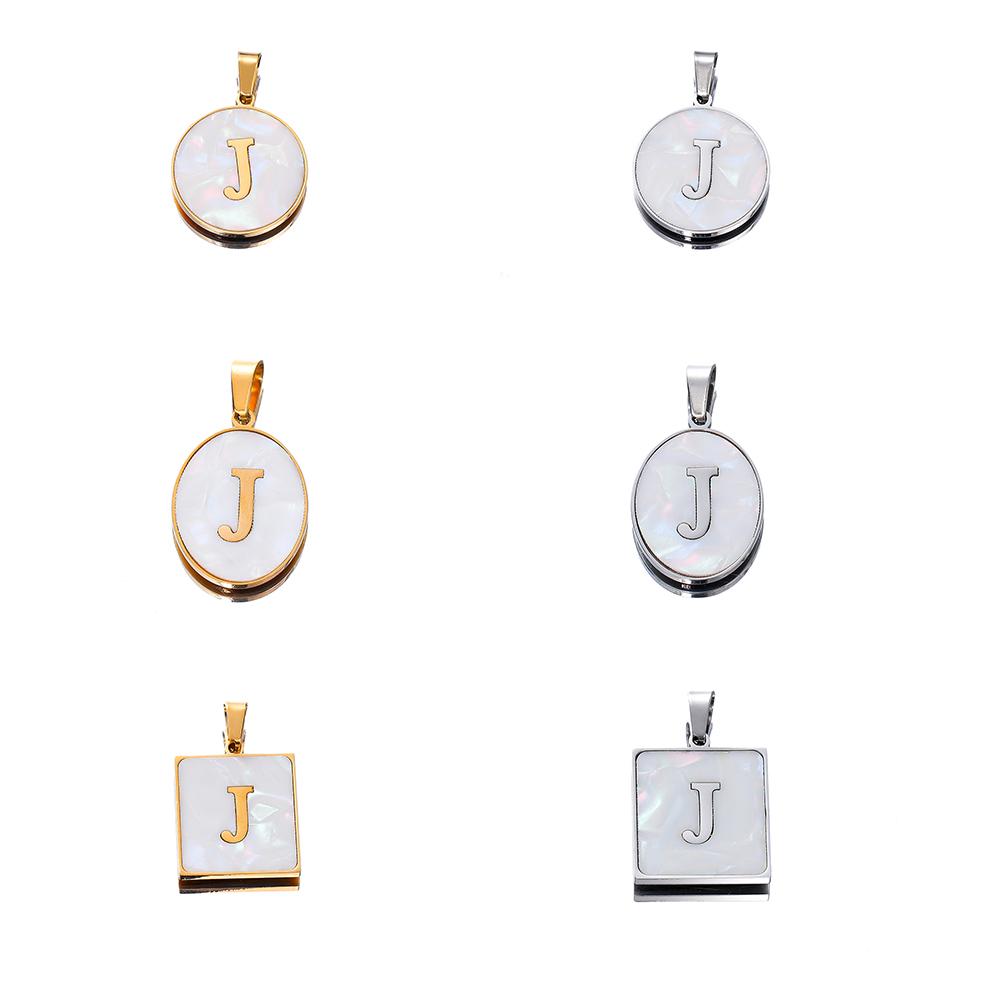 1Pcs Stainless Steel With Pinch Bail Clasps Imitation Pearl Letter Charms Pendant For Necklace DIY Jewelry Making Accessories