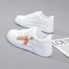 2025Fashion Women White Skateboard Shoes Summer Casual Sport Running Shoes Outdoor Breathable Lace-up Metal Decoration Flat Shoe