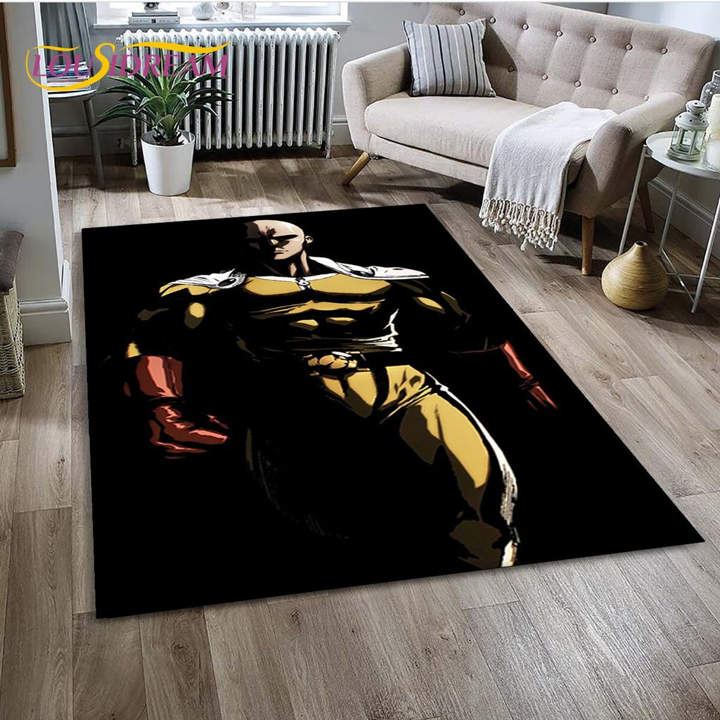 3D ONE PUNCH MAN Anime Cartoon  Area Rug,Carpet Rug for Living Room Bedroom Sofa Doormat Decoration, Kid Play Non-slip Floor Mat