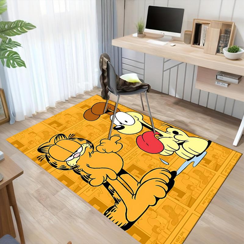 Garfield Odie'S Playful Moment Carpet For Playroom Bedroom Living Room Sofa Home Decorkids Game Area Rug Nonslip Floor Mat