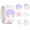 100-500PCS New Packaging Corgi Cartoon Dog Home Made Merci Animal Rolling Stickers Labels