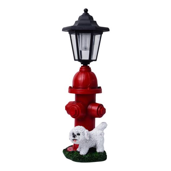 Solar Resin Garden Light with Frog Puppy Design Cute Animal Statue for Yard Patio Balcony Auto On/Off Waterproof Fade-Resistant Unique Outdoor