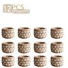 Paquete de 6/12 Anillos para Servilletas Tejidos de Yute Natural, Pinzas para Servilletas de Decoración de Mesa Estilo Rústico, Anillos para Guardar Manteles del Hogar
