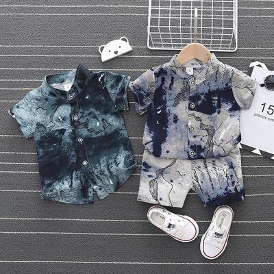 Summer Cotton & Linen Short-Sleeve Outfit for Boys and Girls