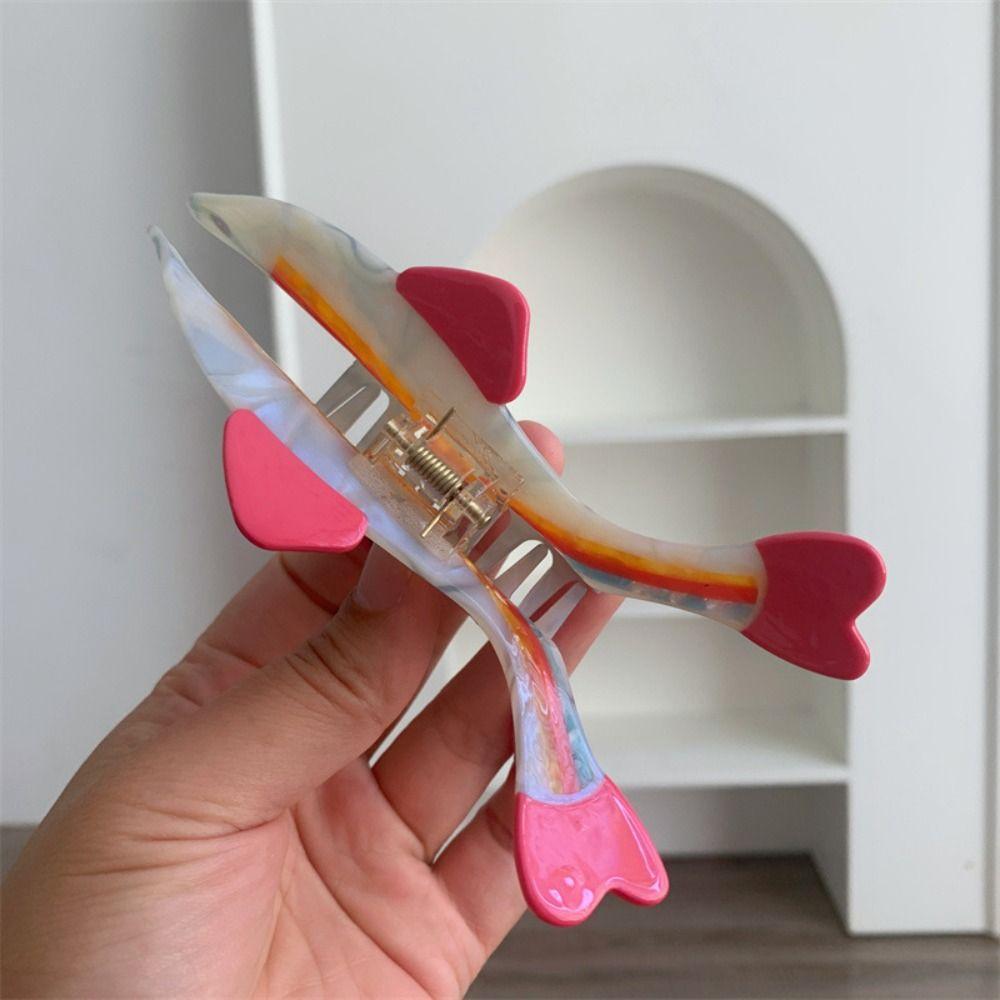 Acetic Acid Ocean Animal Hair Clip Creative Geometry Shark Clip Small Fish Hair Claw  Streetwear