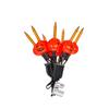 Black-lined Pumpkin Bubble Lights 6-Light Halloween Decorative String Lights Bar & Garden Decor Pumpkin Strings