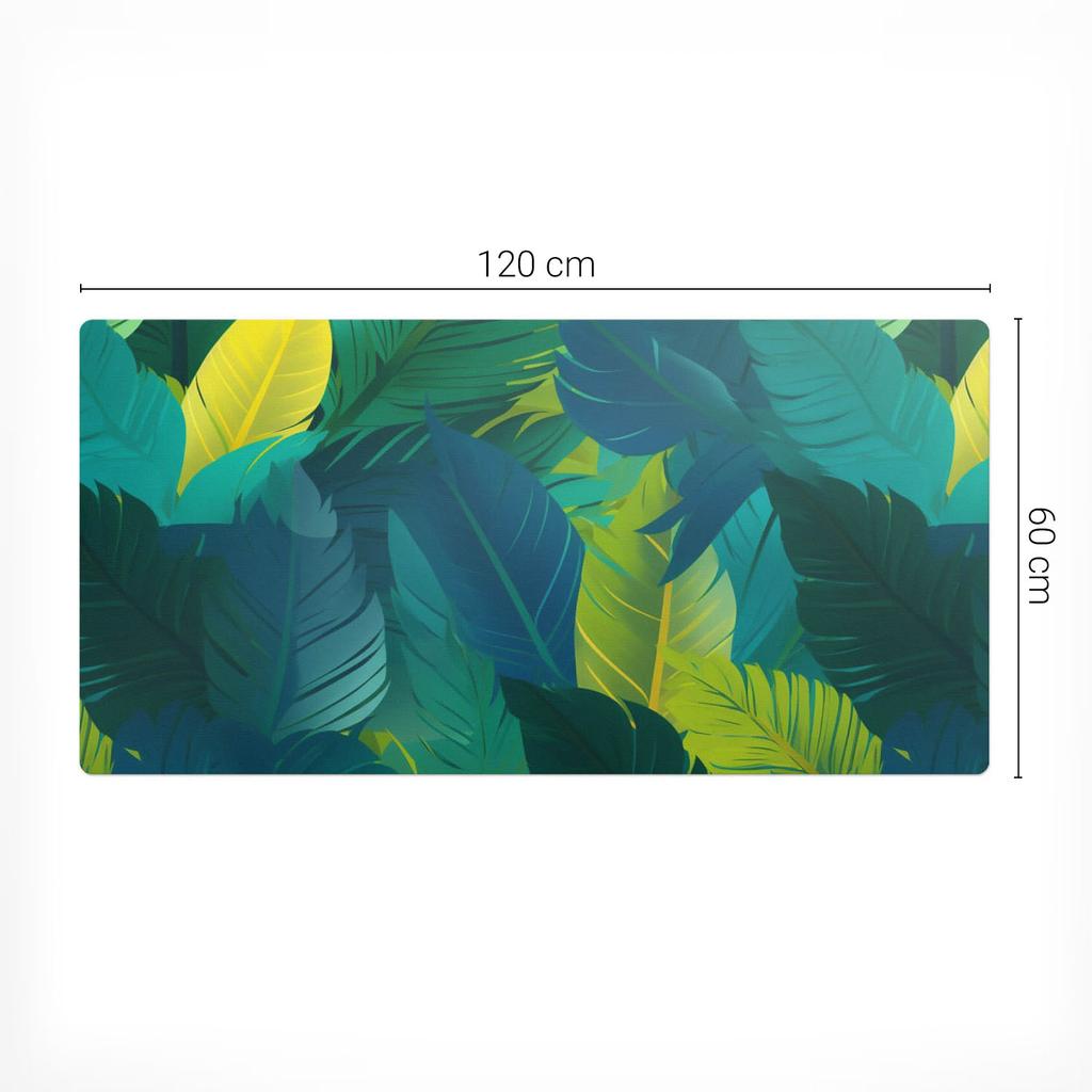 Anti-slip Mat for Mouse and Keyboard Tropical Leaves 120X60 Cm