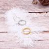 European-American Stainless Steel Zircon Ring: Simple, Four-Prong Creative Design