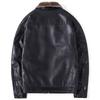 New Fur Integrated Thickened Plus Velvet Leather Jacket, Fashionable Light Business Casual Square Collar Leather Jacket