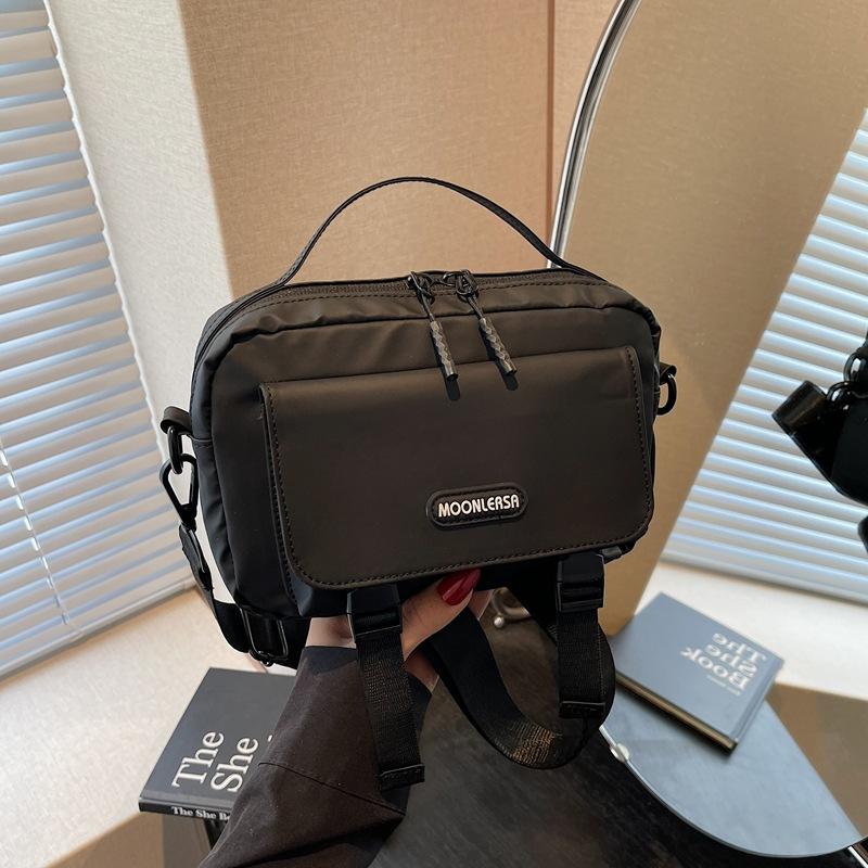 Однолямочная сумка-мессенджер большая вместимость 2025 маленькая квадратная сумка модная сумка-мессенджер унисекс сумка для мобильного телефона модная сумка чёрный