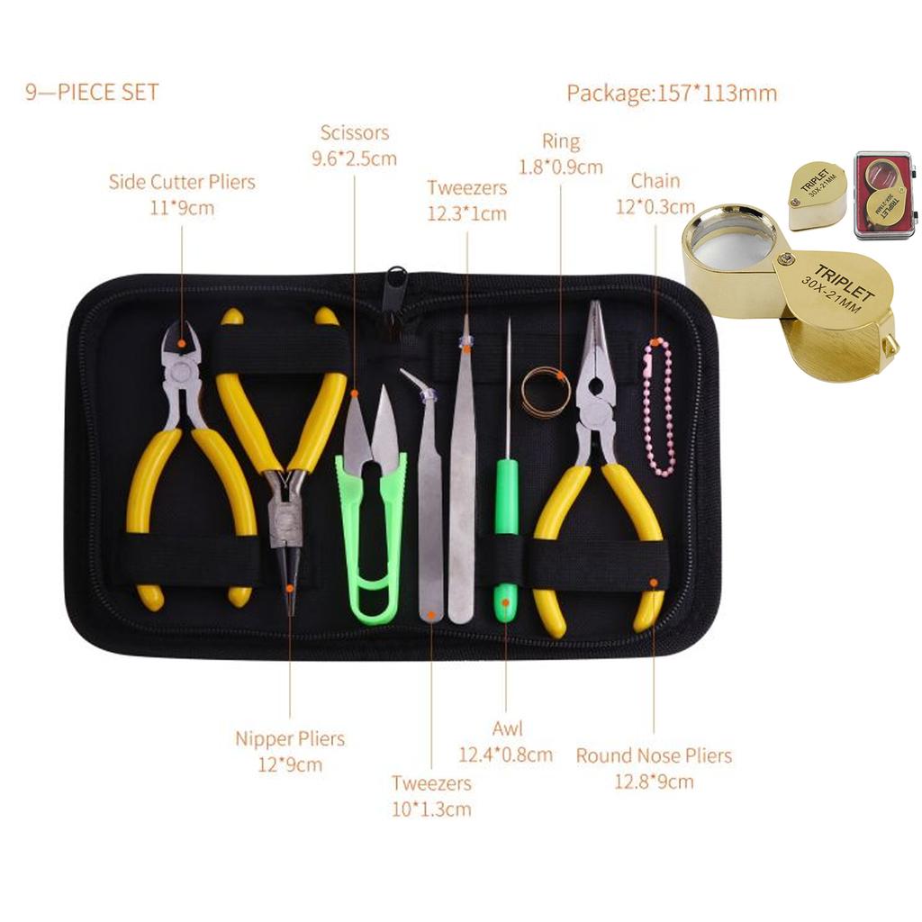 Pocket Loupe Magnifier Jewelry Magnifying Glass Foldable Diamond Lupa Triplet Jewelers Eye Glass Tool Reading Magnifier