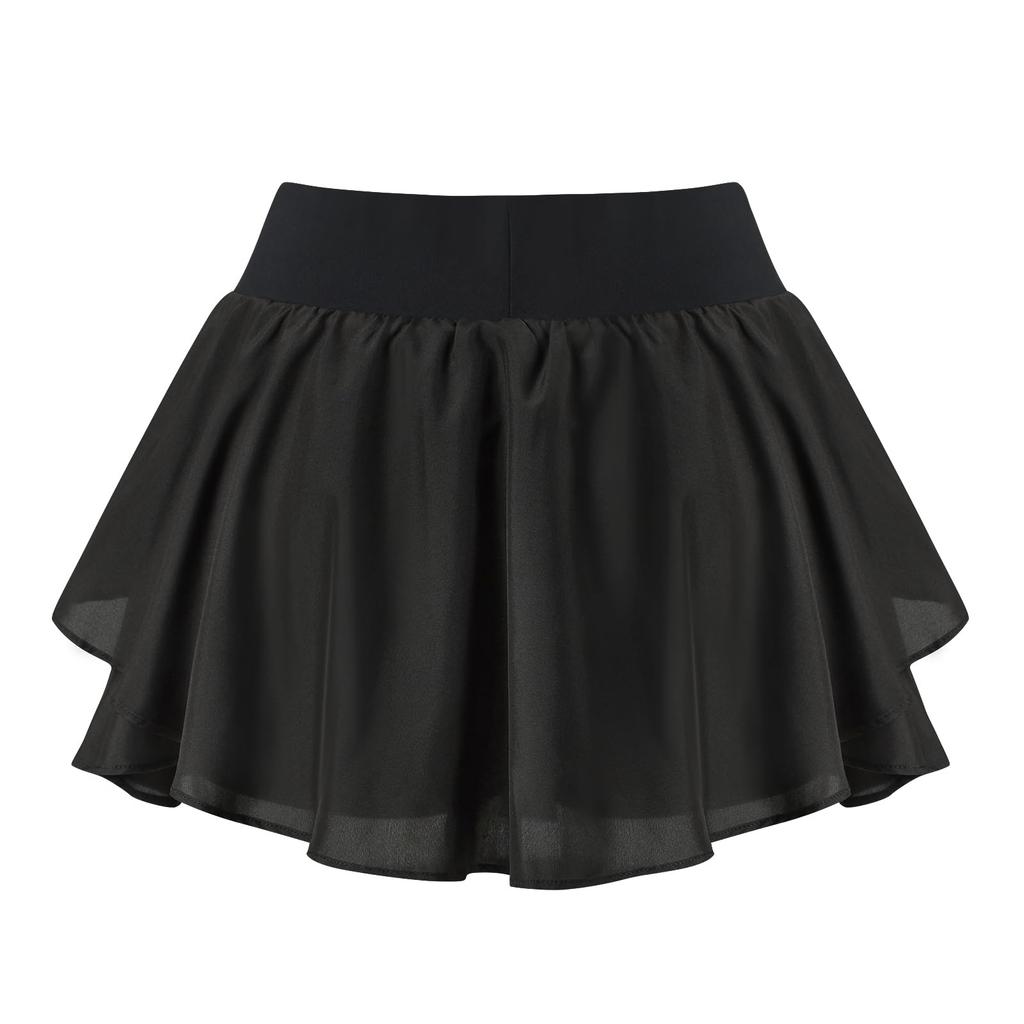 LittleForBig Culotte Skirt, Mini Skirt (Princess Skort), A-Line, with Inner, Pockets, for Sports, Size 3XL