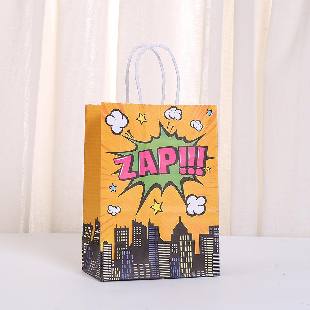 StoBag comic superhero party gift wrapping bags for sweets boom wow zap treat packaging kids birthday return favor bags
