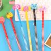 3/6/12PCS Cute Cartoon Animals Pencils with Eraser Creative Children Gift Stationery School Office Supplies
