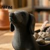 3D-gedruckte Hundestatue Dackel Aufbewahrungsschale für Schmuck Schlüssel Ohrringe, Kreative Schreibtisch Moderne Eingangsbereich Dekor Organizer, Tischdekoration