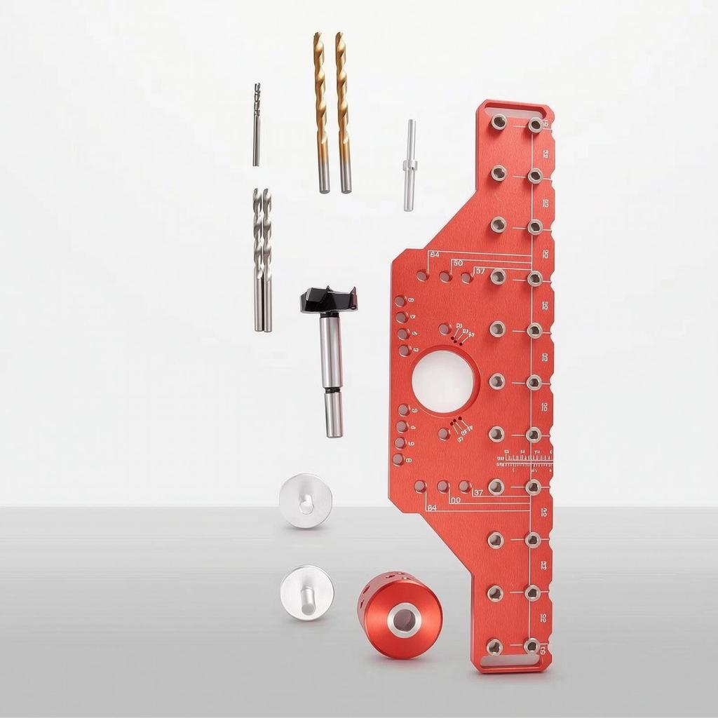 Guide with Aluminum Alloy Hinge Flat Boring Jig for Woodworkers, Carpentry, Furniture