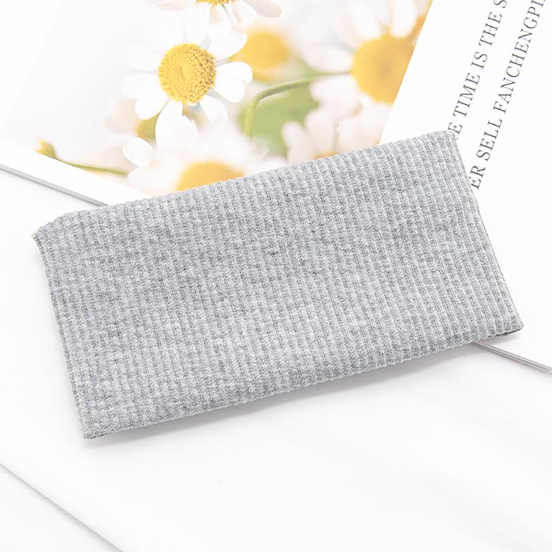 Women Solid Color Yoga Knitted Headband Cotton Wide Turban Twisted Knotted Headwrap Fashion Girls Hairband Hair Accessories