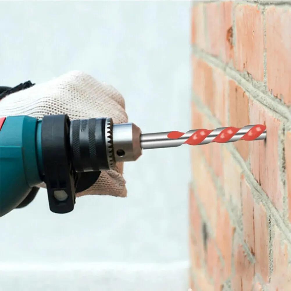 6PCS Multifunctional Triangle Drill Bit Diamond Drill Set Ceramic Tile Concrete Brick Wood Glass Punching Hole Saw Metal Dril