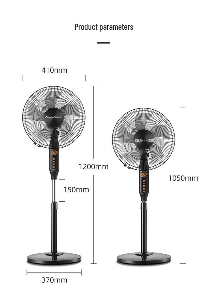 Changhong 16" Elektrischer Standventilator mit Fernbedienung & Timer für Zuhause, Büro, Schlafzimmer oder Wohnheim.