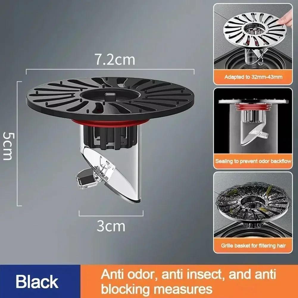 Shower Floor Drain Sink Strainer Bathroom Supplies Fast Drainage Floor Drain Anti-odor Dectable Backflow Preventer