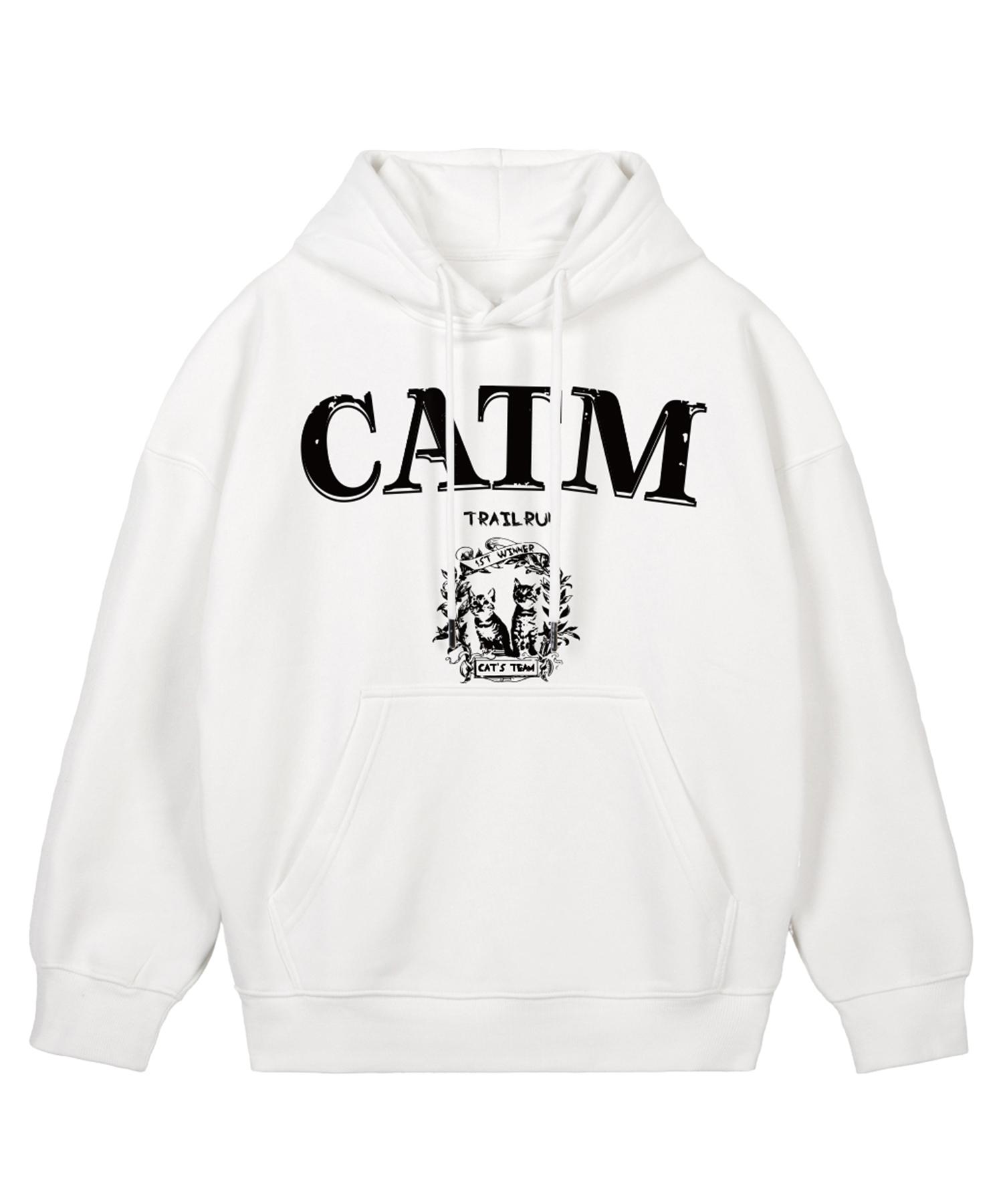 Biel Cat Running Team Hoodie White M (Add Fleece)