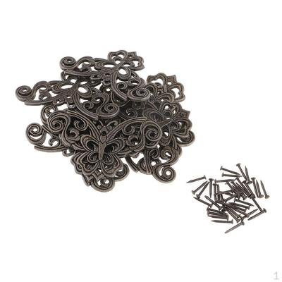 10 Stück Bronze Möbel Dekorative Kantenabdeckung Vintage Schreibtisch Schmuckkasten Box Küche