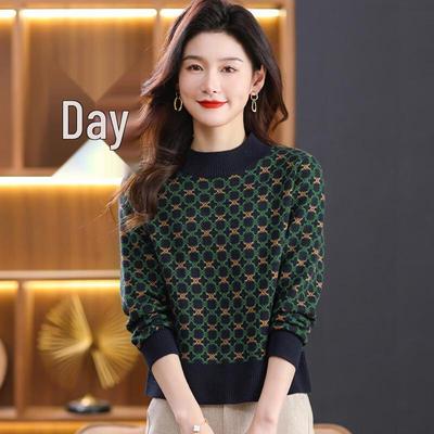 Women's Vintage Half-High Neck Knit Sweater
