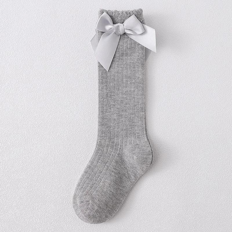 Kids Socks Toddlers Girls Big Bow Knee High Long Soft Cotton Lace Baby Kniekousen Meisje  Children Clothing Baby Stuff