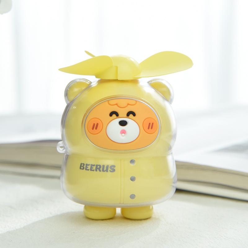 

Creative Cartoon Cute Handheld Mini Fan USB Charging Desktop Student Office Home Outdoor Travel Portable Fan жовтий