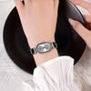 Delicate Oval Simple Bracelet Watch Niche Irregular Design Literary Women'S Quartz Watch